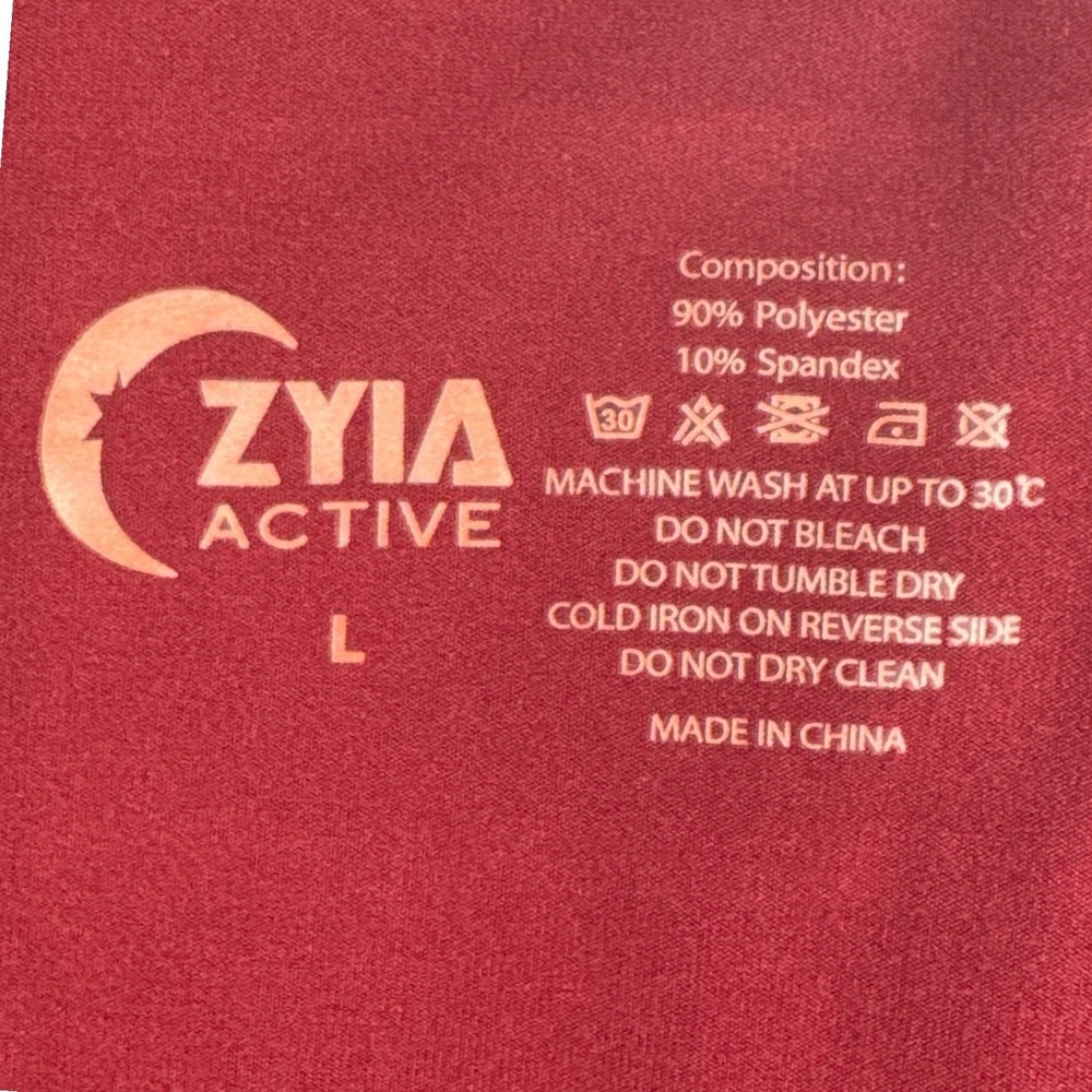 ZYIA Active Women's Large Burgundy Racerback Workout Tank Top Flowy Athletic - Picture 5 of 6